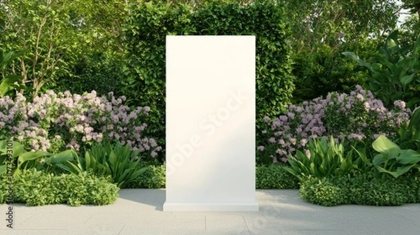 Fototapeta Botanical Garden Standee Mockup in Bloom - Ideal for Garden Events and Community Programs