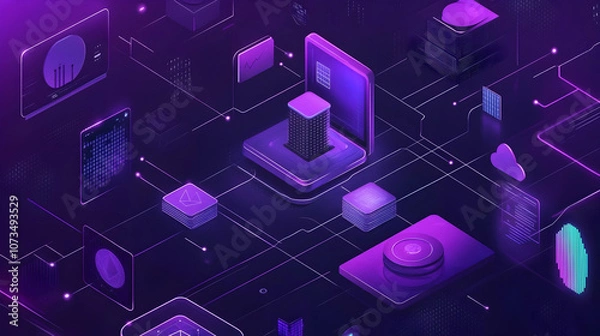 Fototapeta Web3 Technologies – Building a Decentralized Internet with Blockchain for Enhanced Security and Transparency