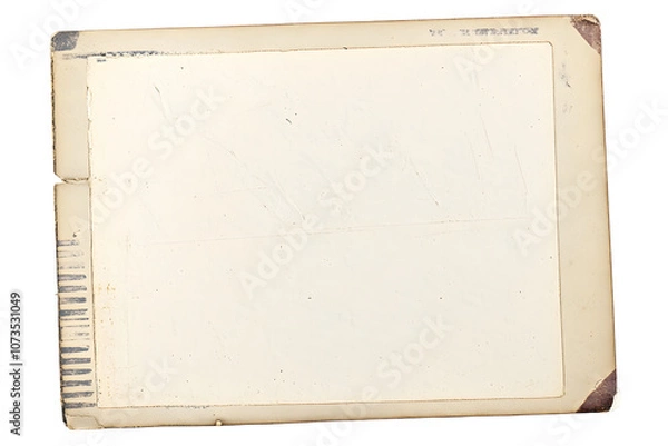 Fototapeta old photo frame texture png isolated picture postcard border