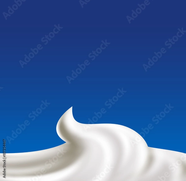 Obraz Whipped cream vector