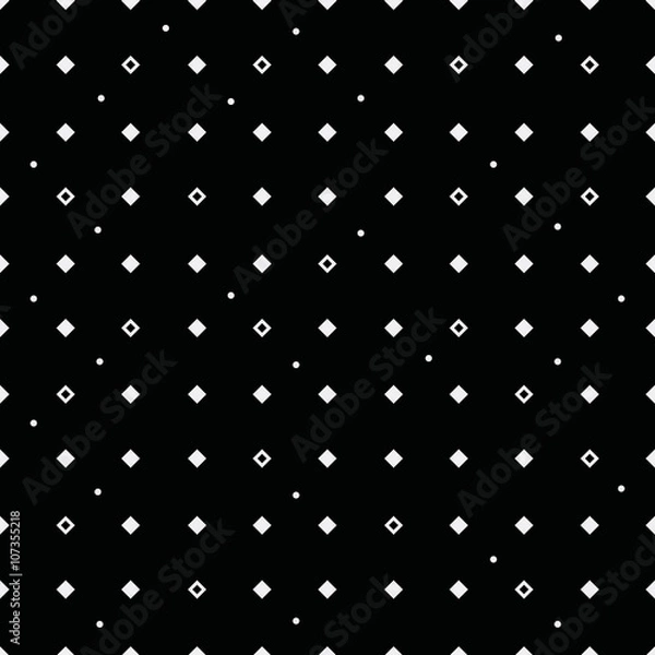 Obraz Vector monochrome minimalistic pattern. Modern stylish texture. Repeating geometric tiles, rhombus 