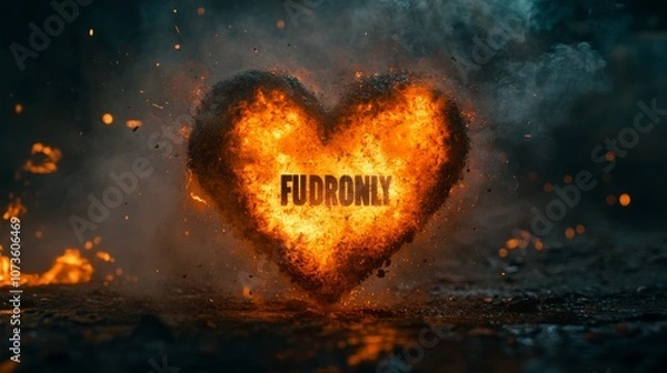 Obraz Fiery Heart Explosion