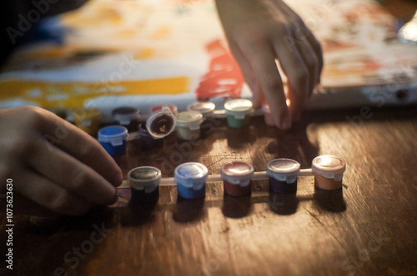 Obraz painting by numbers, a hobby for adults and children