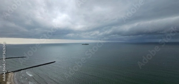 Obraz storm over the sea