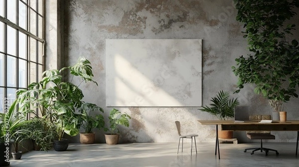 Fototapeta Botanical Workspace Design Elements