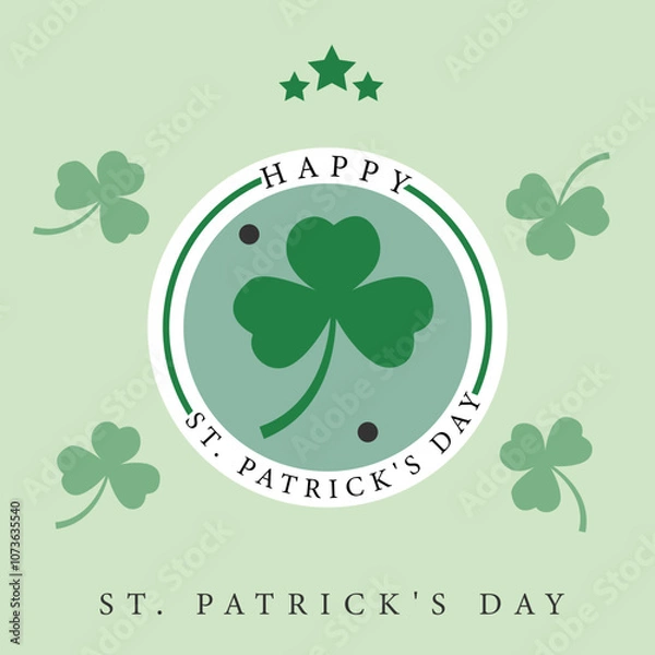 Fototapeta St. Patrick's Day vector design with background