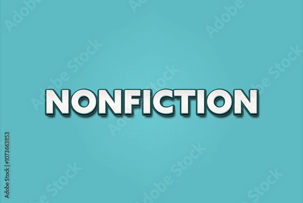 Fototapeta Nonfiction. A Illustration with white text isolated on light green background.