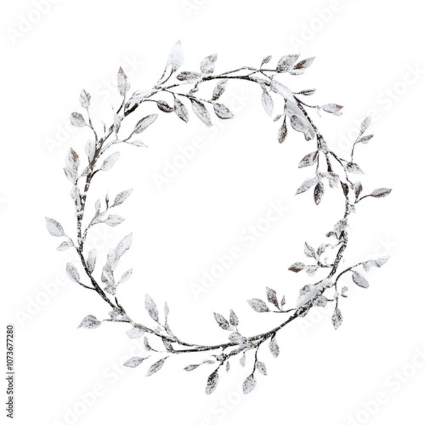 Obraz christmas wreath isolated on white