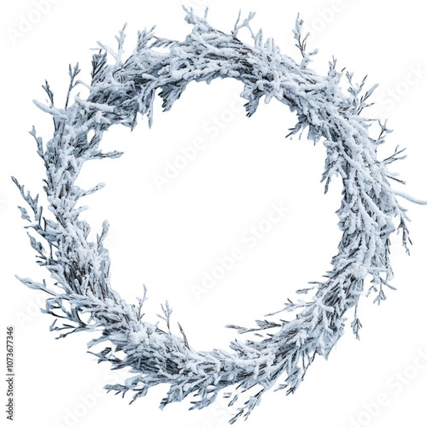 Obraz christmas wreath isolated on white
