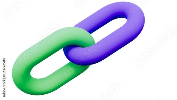 Obraz Business Connection link 3D Illustration. Business 3D Icon