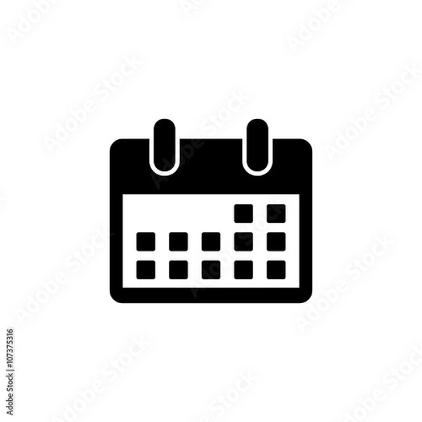 Obraz Calendar flat icon isolate on white background vector illustration eps 10