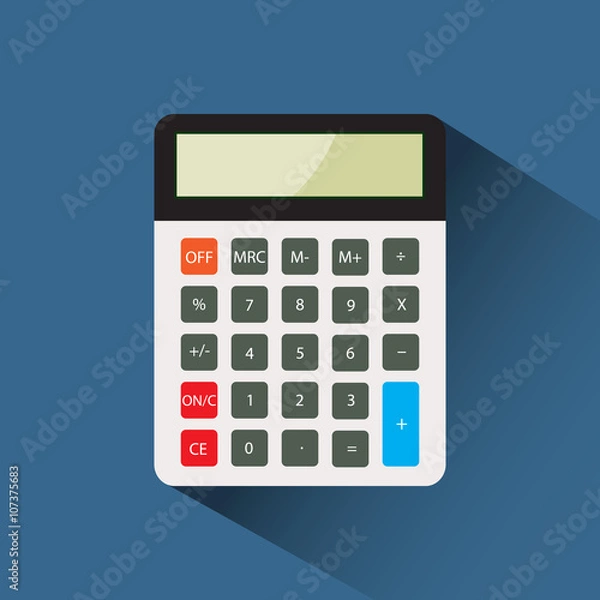 Obraz calculator flat icon vector illustration eps 10