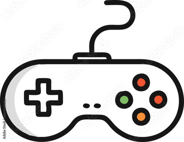 Fototapeta Gaming controller Silhouette vector, joystick icon silhouette