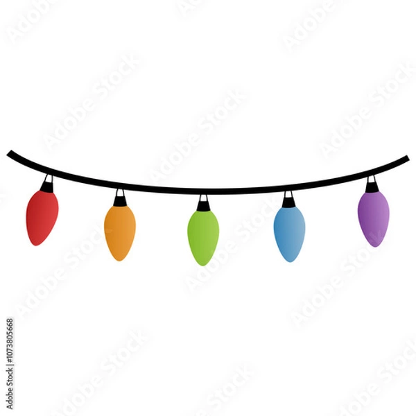 Obraz christmas lights colorful