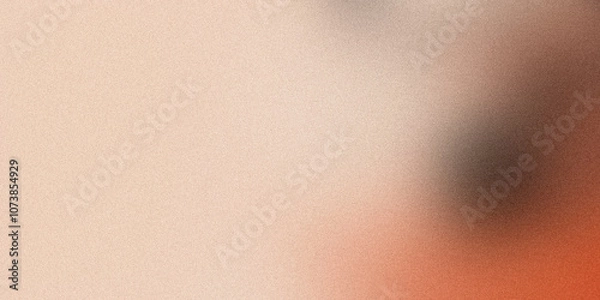 Fototapeta Smoothly transitioning grainy gradient background in warm beige and orange tones for a textured visual effect