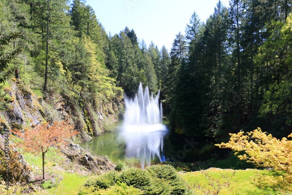 Obraz Ross Fountain in Butchart Gardens