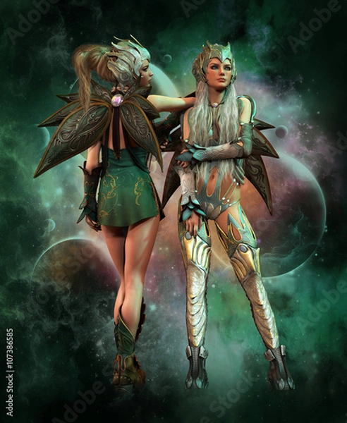 Obraz metal guardians of outer space, 3d CG