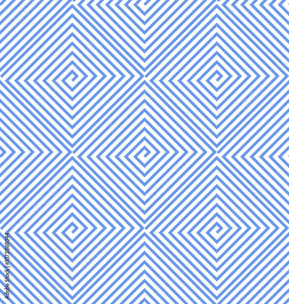 Fototapeta Seamless geometric pattern in grey golden blue pink tints. Modern stylish texture. Repeating geometric background. Hexagons with striped surfaces.