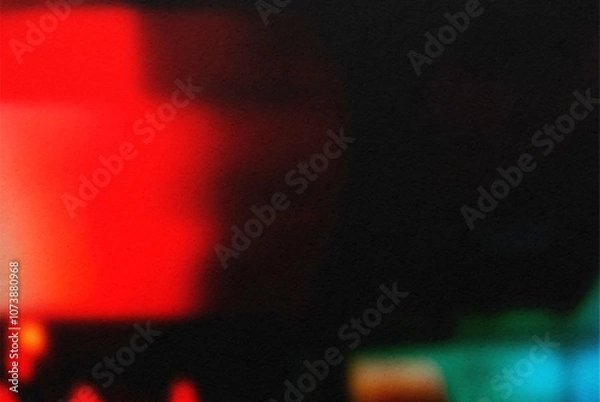 Fototapeta Film texture background with heavy grain, dust and light leakage developed on paper