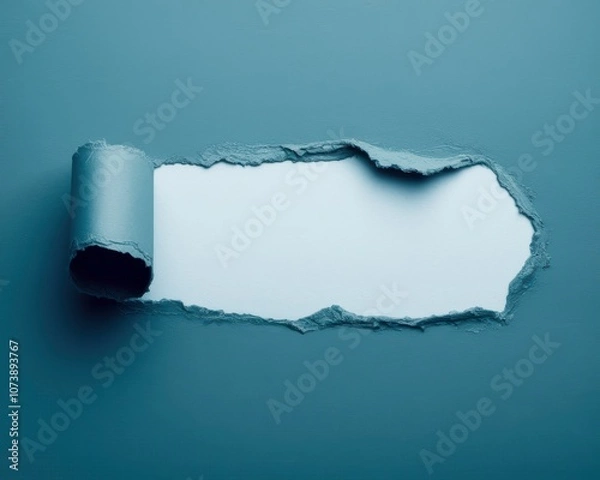 Obraz torned white piece of paper