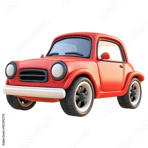Obraz A cute colorful toy car isolated on a transparent background