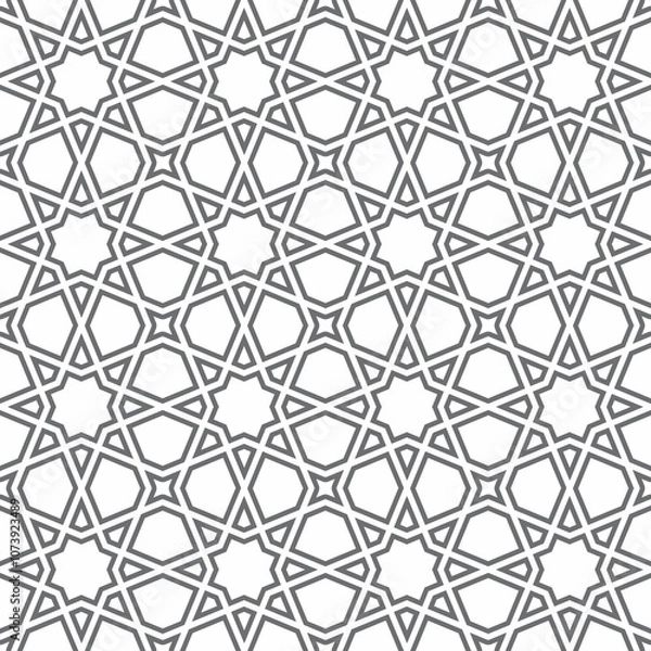 Obraz Seamless girih pattern. Traditional Islamic Design. Mosque decoration element. Seamless geometric pattern. Seamless islamic pattern. Background illustration. Morocco seamless pattern.