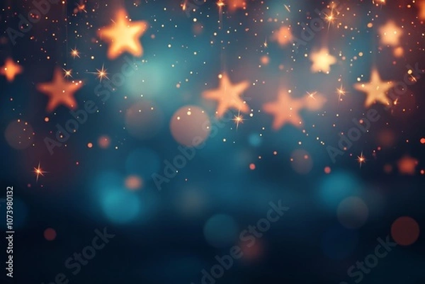 Fototapeta 2D sparkle effect with bright, twinkling stars and glimmers