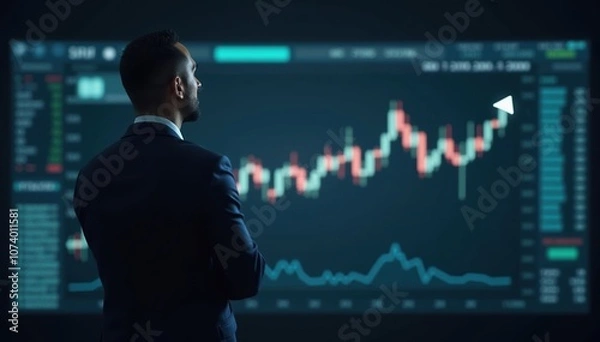 Fototapeta Analyzing Market Trends and Making Informed Decisions