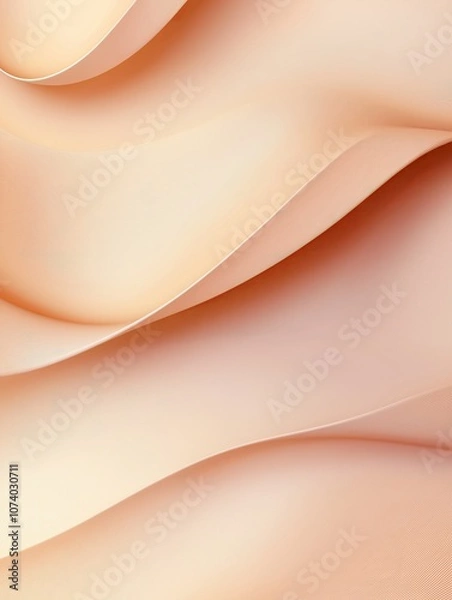 Fototapeta Peach abstract background flowing with smooth waves