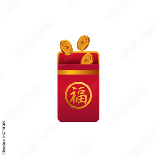 Fototapeta Chinese New Year Red Envelope Design