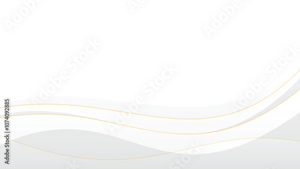 Obraz white wave line abstract background modern luxury wallpaper illustration