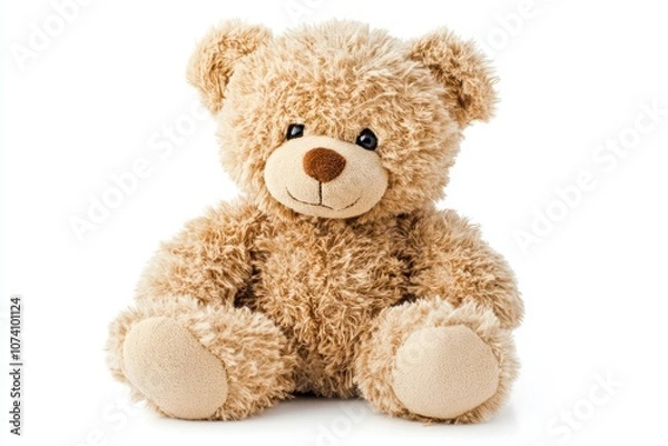 Obraz Isolated teddy bear on white background