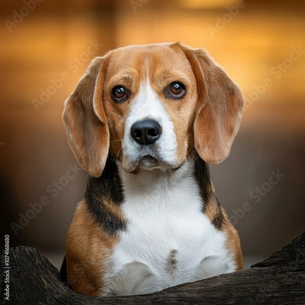 Fototapeta ビーグルはおとなしくて愛情の深い犬人になつきやすく子供やほかの犬に対してもフレンドリーに接することができます責任感の強いので番犬としても優れています