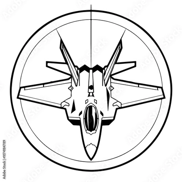 Fototapeta Stealth Jet Fighters Vector Logo