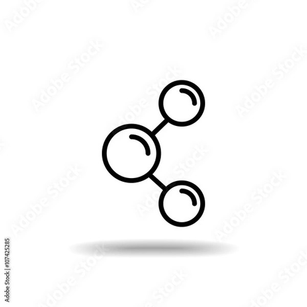 Obraz Molecule flat icon isolate on white background vector illustration eps 10