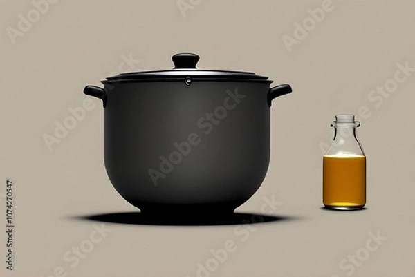 Obraz Professional Chef Cooking Isolated on White Background   Generative AI illustration