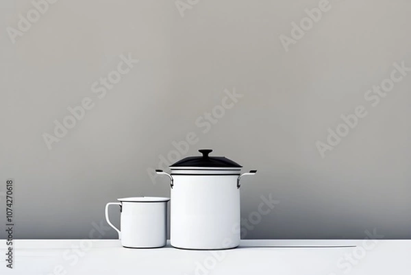 Obraz Professional Male Chef Isolated on White Background Generative AI illustration