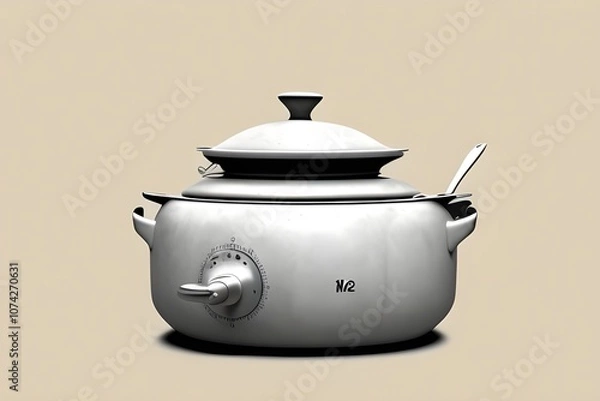 Obraz Professional Chef Cooking Isolated on White Background   Generative AI illustration