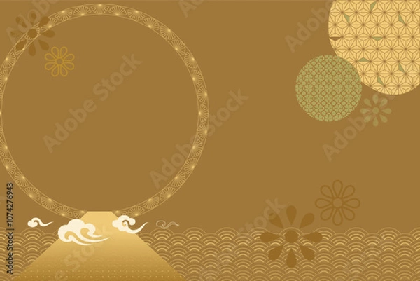 Fototapeta Japanese New Year Abstract background illustration