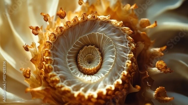 Fototapeta Close-up Macro Photography of a Flower's Spiral