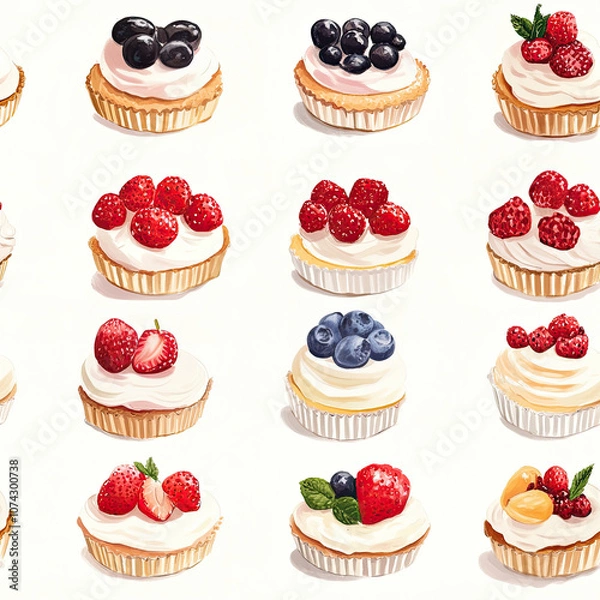 Obraz Dessert Cheesecake Berries