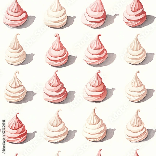 Obraz Dessert Meringue Frozen Yogurt Pastel