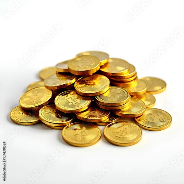 Fototapeta "Stack of Gold Coins | Wealth, Investment, and Financial Success Concepts"