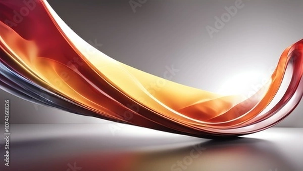 Fototapeta A flowing abstract design with vibrant colors and smooth curves.