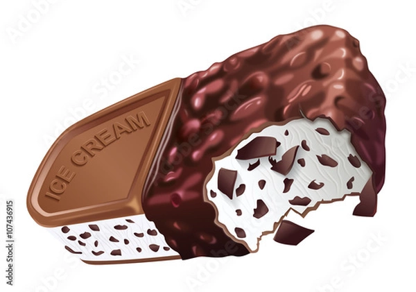 Obraz Gelato biscotto tridimensionale realistico