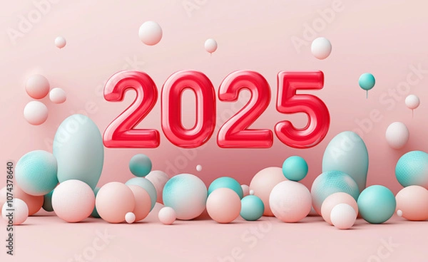 Fototapeta 2025 balloon generated by AI