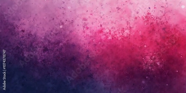 Fototapeta Plum Purple Hot Pink Paint Splatters Texture Effect With A Gradient Of Pink To Purple And Scattered Black Specks Resembling A Cosmic Nebula