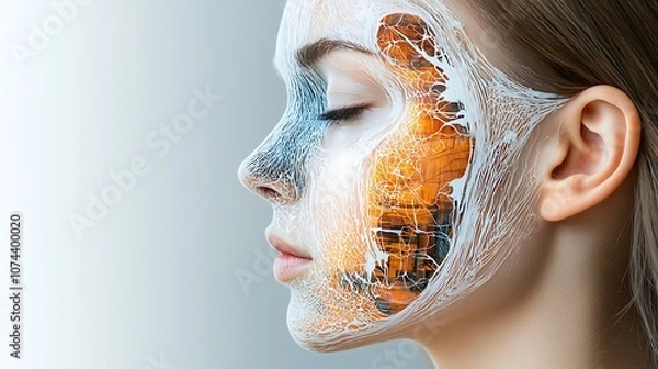 Fototapeta A neuronal network that utilizes generative AI algorithms to create realistic and intricate visual artwork, mimicking the style of famous painters from various art movements.