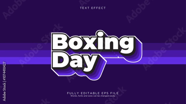Fototapeta Boxing Day Text Effect Font Style