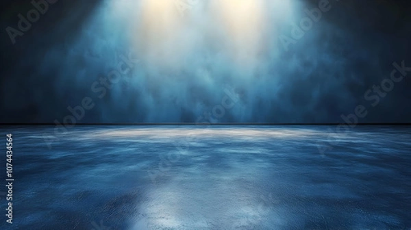 Fototapeta Abstract Background with Two Spotlights and a Blue Surface